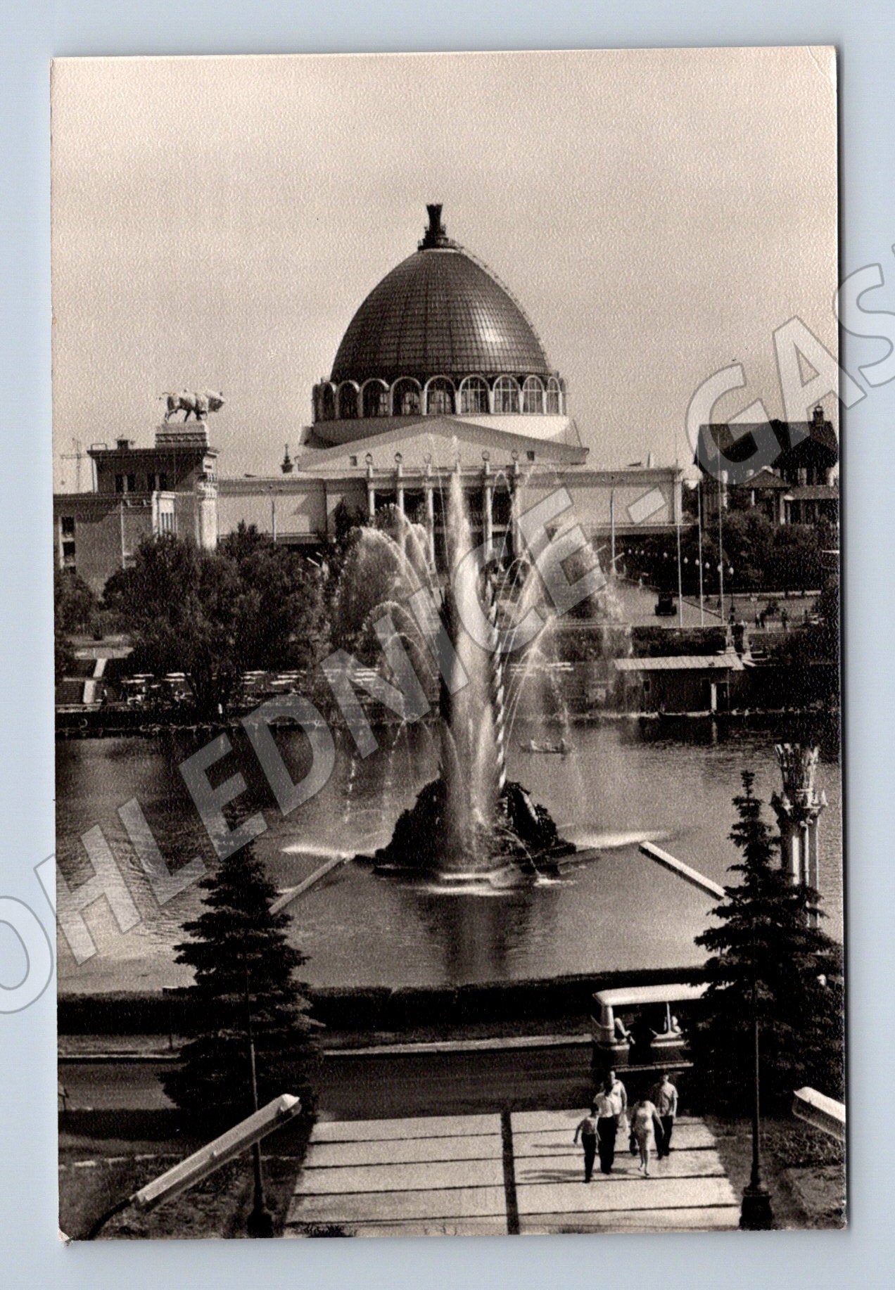 Pohlednice Rusko Moskva VDNKh fontána Kolos 1968 (M31617)