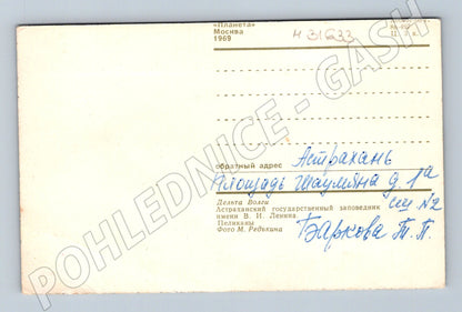 Pohlednice Rusko Delta Volhy příroda 1969 (M31633)