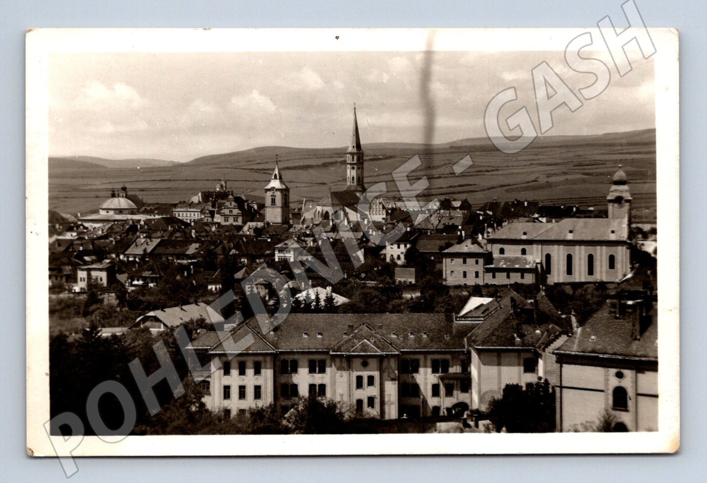 Pohlednice Slovensko Levoča panorama města 1949 (M31639)