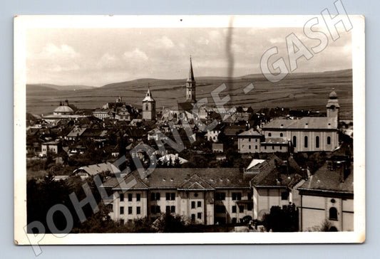 Pohlednice Slovensko Levoča panorama města 1949 (M31639)