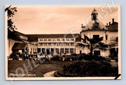 Pohlednice Slovensko Štubňanské Teplice budova s kopulí (M31645)