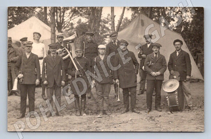 Pohlednice hudební skupina dechové nástroje (M3166)