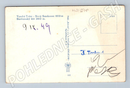 Pohlednice Slovensko Vysoké Tatry Nový Smokovec 1949 (M31678)