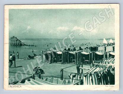 Pohlednice Chorvatsko Crikvenica pláž s koupajícími (M31685)