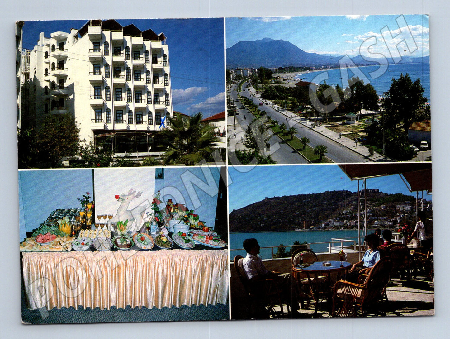 Pohlednice Turecko Alanya pobřeží a hotel 1990 (M31688)