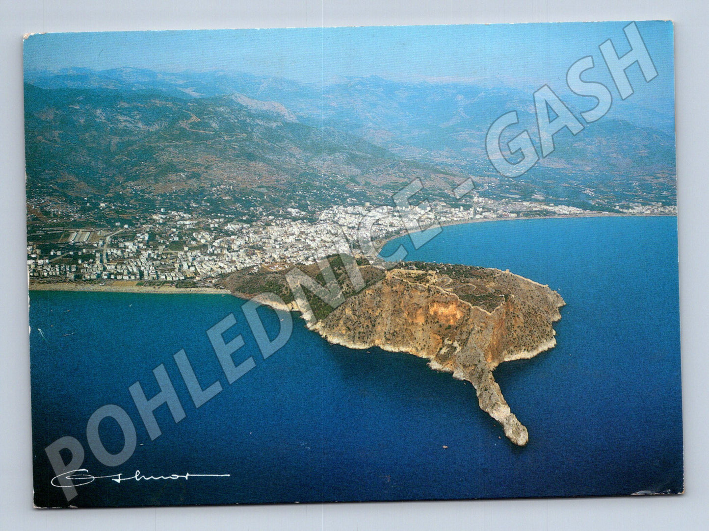 Pohlednice Turecko Alanya pobřeží a hrad 1993 (M31689)