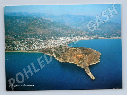 Pohlednice Turecko Alanya pobřeží a hrad 1993 (M31689)