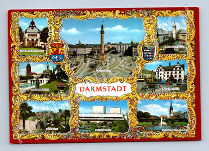 Pohlednice Německo Darmstadt koláž památek 1994 (M31715)
