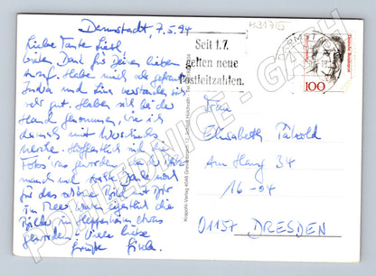 Pohlednice Německo Darmstadt koláž památek 1994 (M31715)
