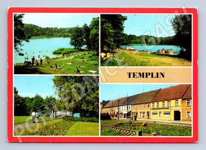 Pohlednice Německo Templin jezero a město 1986 (M31725)