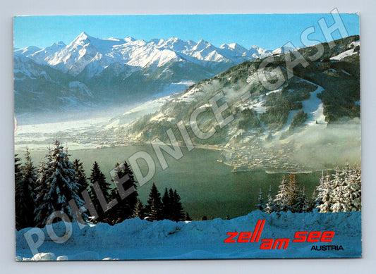 Pohlednice Rakousko Zell am See zimní krajina 1985 (M31737)