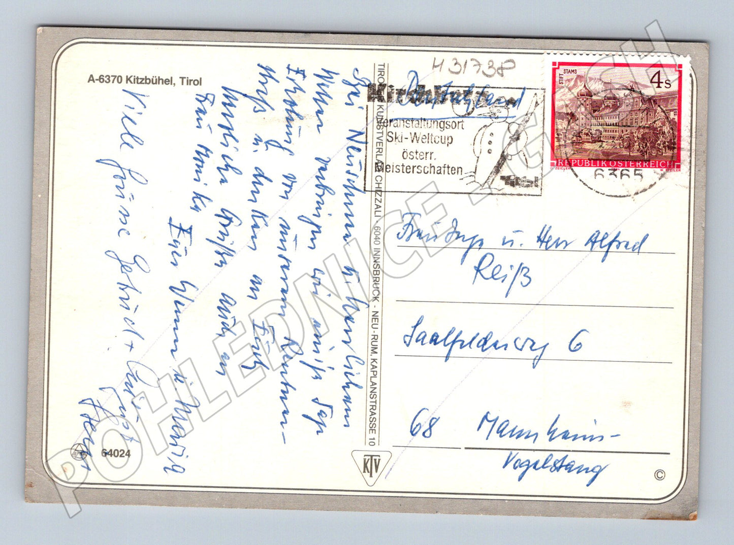Pohlednice Rakousko Kitzbühel zimní krajina (M31738)