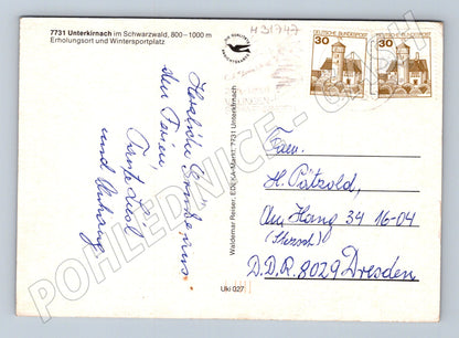 Německo Unterkirnach Schwarzwaldu více pohledů c1970 (M31747)