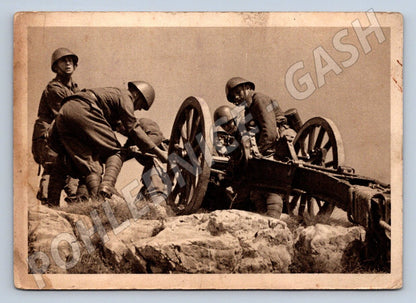 Postcard artillery in the mountains Czechoslovak army (M3175)