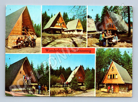 Pohlednice Německo Wanderhütten am Rennsteig 1983 (M31752)