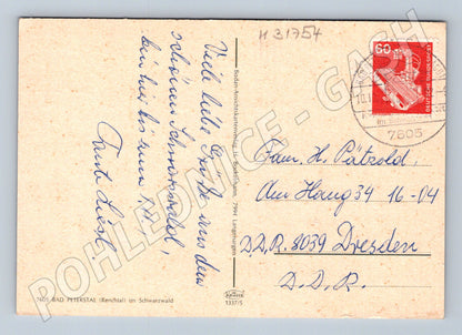 Pohlednice Německo Bad Peterstal Schwarzwald multi-view 1960 (M31754)