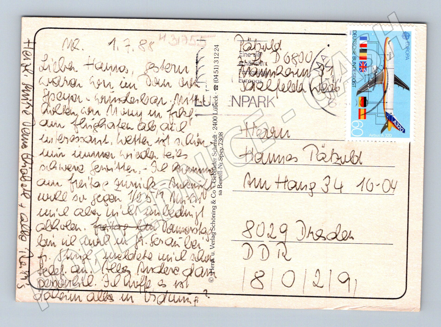 Pohlednice Německo Speyer koláž pamětihodností 1988 (M31755)