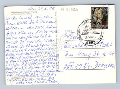 Pohlednice Německo Freyung letecký pohled 1985 (M31766)
