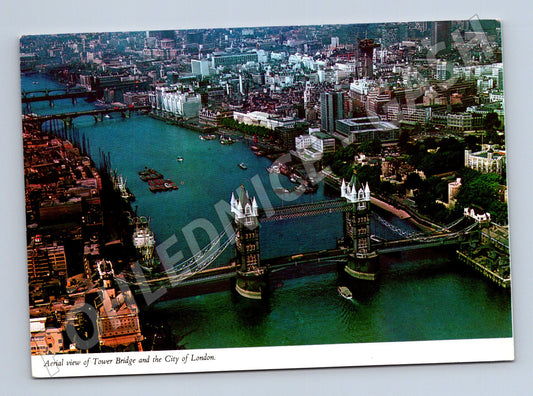 Velká Británie Londýn Tower Bridge letecký pohled 1995 (M31776)