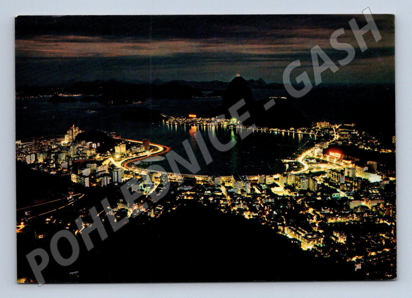 Pohlednice Brazílie Rio de Janeiro noční panorama 1980 (M31785)