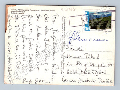 Pohlednice Peru Machu Picchu panoramatický pohled (M31786)