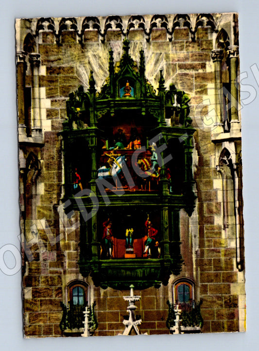 Pohlednice Německo Mnichov Glockenspiel Rathausturm 1977 (M31794)