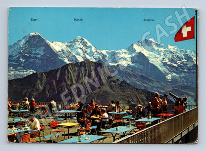 Pohlednice Švýcarsko Eiger, Mönch, Jungfrau, terasa 1977 (M31806)