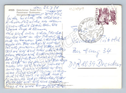 Pohlednice Švýcarsko Sustenpass horský průsmyk 1978 (M31809)