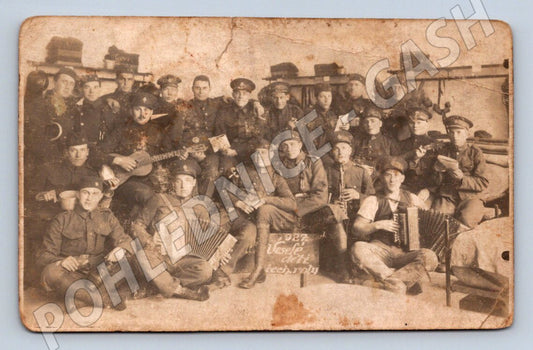 Postcard soldiers 1927 music signatures group (M3182)