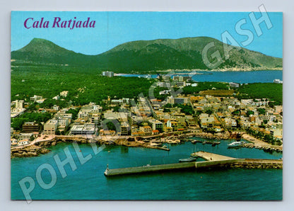 Pohlednice Španělsko Cala Ratjada přístav 1980 (M31828)