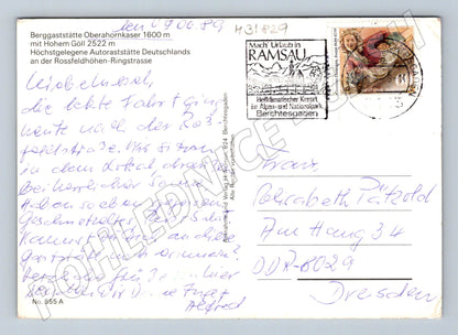 Pohlednice Německo Berchtesgaden Hoher Göll 1989 (M31829)