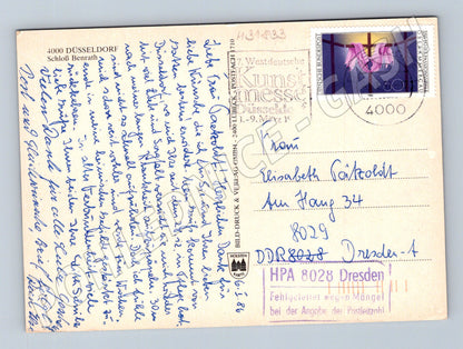 Pohlednice Německo Düsseldorf Schloss Benrath 1986 (M31833)