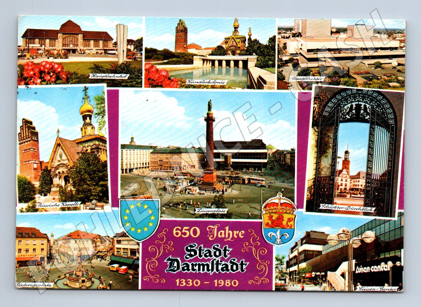 Pohlednice Německo Darmstadt různé pohledy 1980 (M31834)