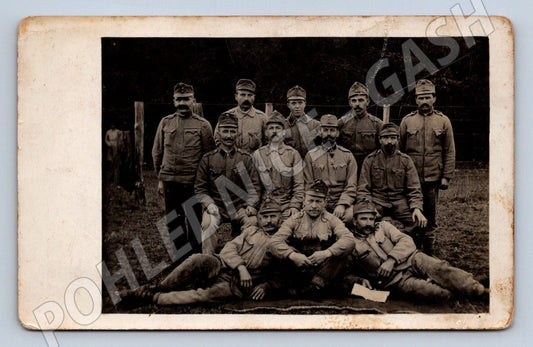 Postcard group of men in uniforms early 20th century (M3184)