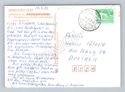 Pohlednice Německo Wernigerode zámek 1986 (M31848)