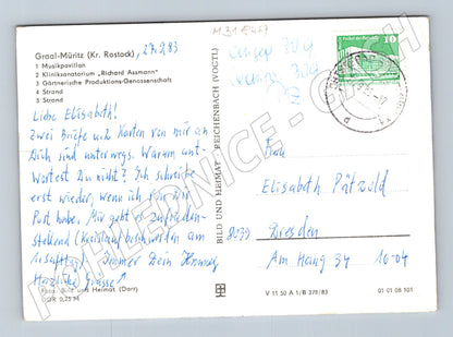 Pohlednice Německo Graal-Müritz různé motivy 1983 (M31849)