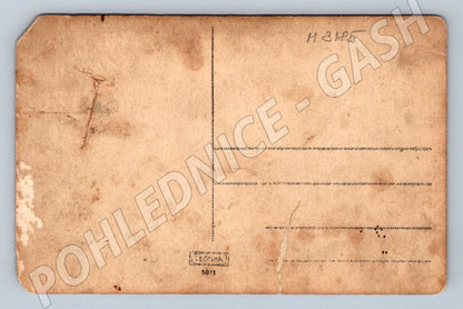 Postcard military group and civilians black and white (M3185)