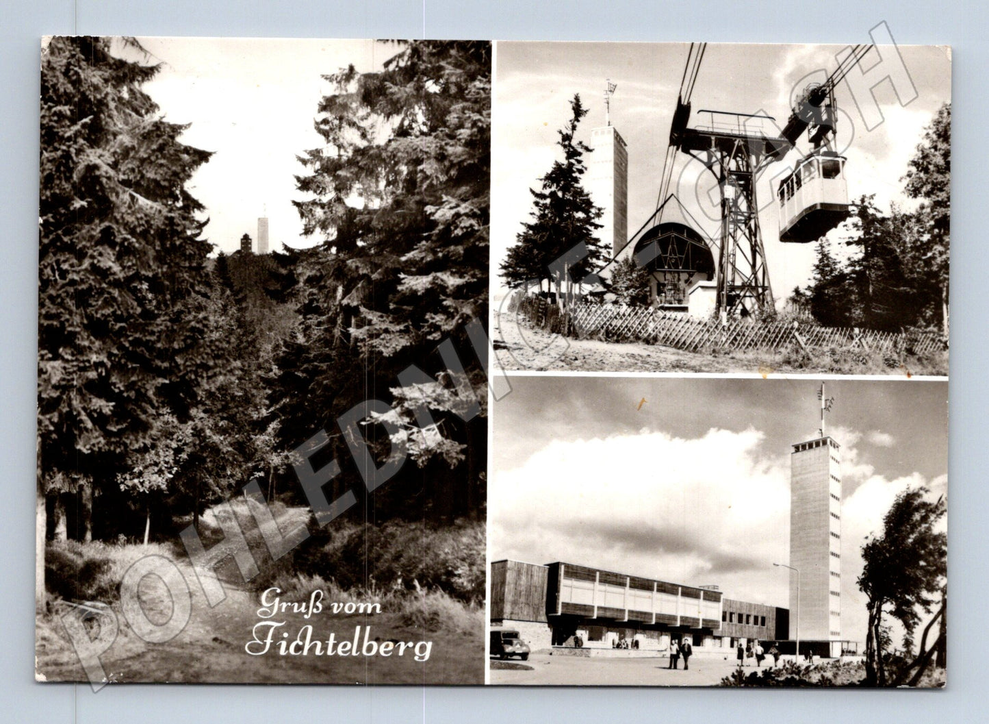 Pohlednice Německo Fichtelberg lanovka budovy 1970 (M31850)