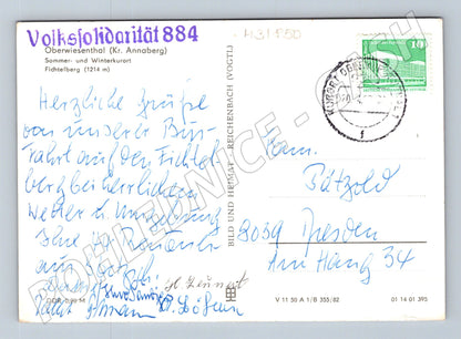 Pohlednice Německo Fichtelberg lanovka budovy 1970 (M31850)