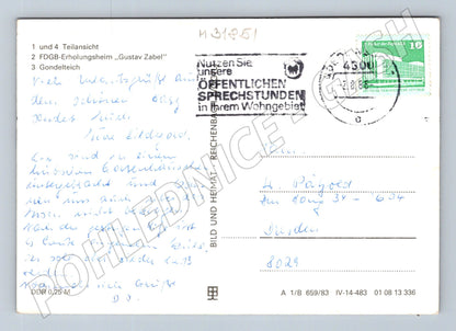 Pohlednice Německo Friedrichsbrunn 1985 (M31851)