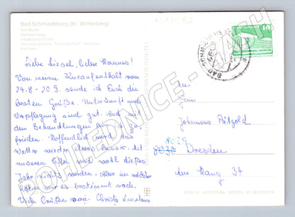 Pohlednice Německo Bad Schmiedeberg různé pohledy 1986 (M31852)