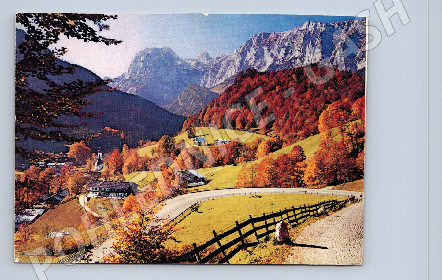 Pohlednice Německo Berchtesgaden Ramsau podzim 1984 (M31858)