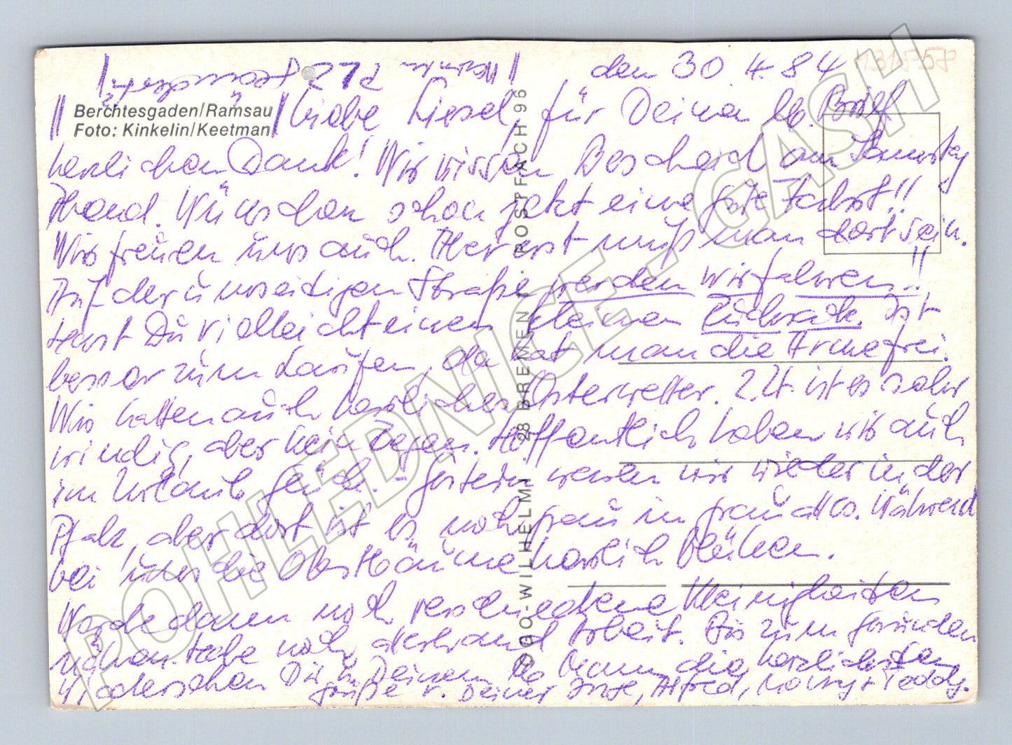 Pohlednice Německo Berchtesgaden Ramsau podzim 1984 (M31858)