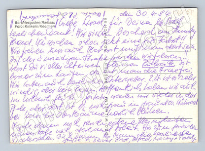 Pohlednice Německo Berchtesgaden Ramsau podzim 1984 (M31858)