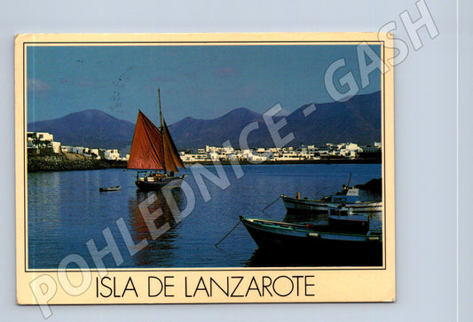 Pohlednice Španělsko Isla de Lanzarote rybářské lodě (M31861)