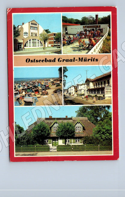 Pohlednice Německo Graal-Müritz různé pohledy 1986 (M31866)