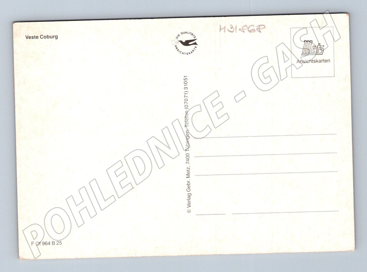 Pohlednice Německo Veste Coburg (M31868)