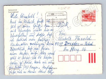 Pohlednice Maďarsko Harkányfürdő lázně 1985 (M31878)