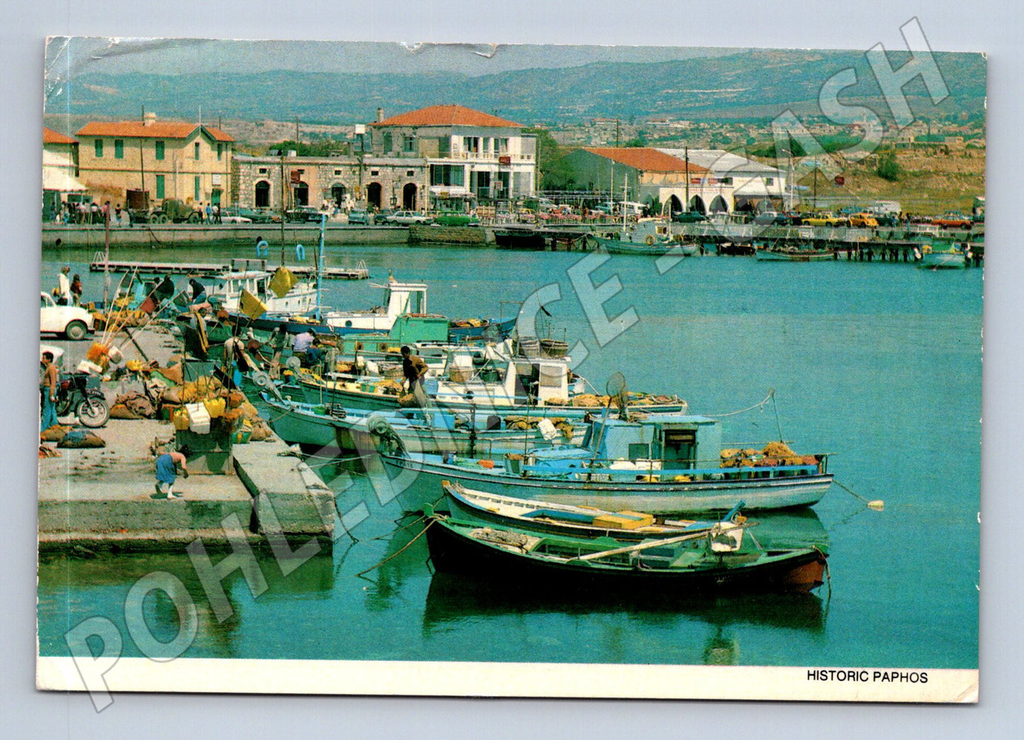 Pohlednice Kypr Historic Paphos přístav lodě 1974 (M31880)