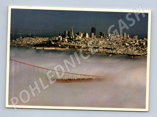 Pohlednice USA San Francisco Golden Gate Bridge mlha 1992 (M31885)